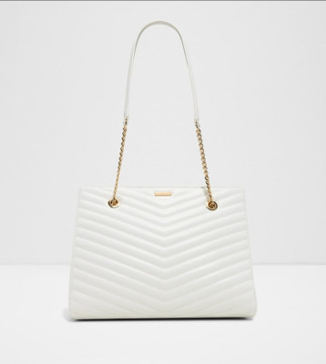 ALDO CALABEREL Quilted Convertible Shoulder Bag White - Premium Designer Handbag | Bait Elmair